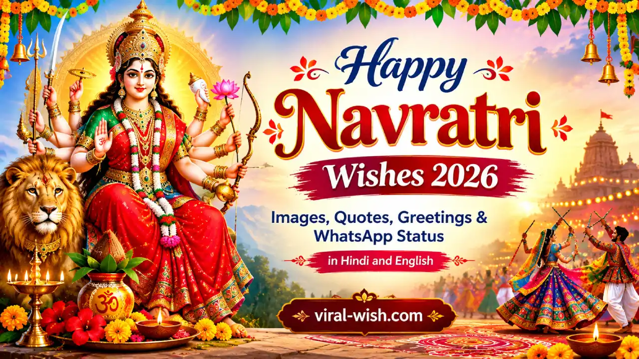 Happy Navratri Wishes 2026 in Hindi & English | Quotes & Status